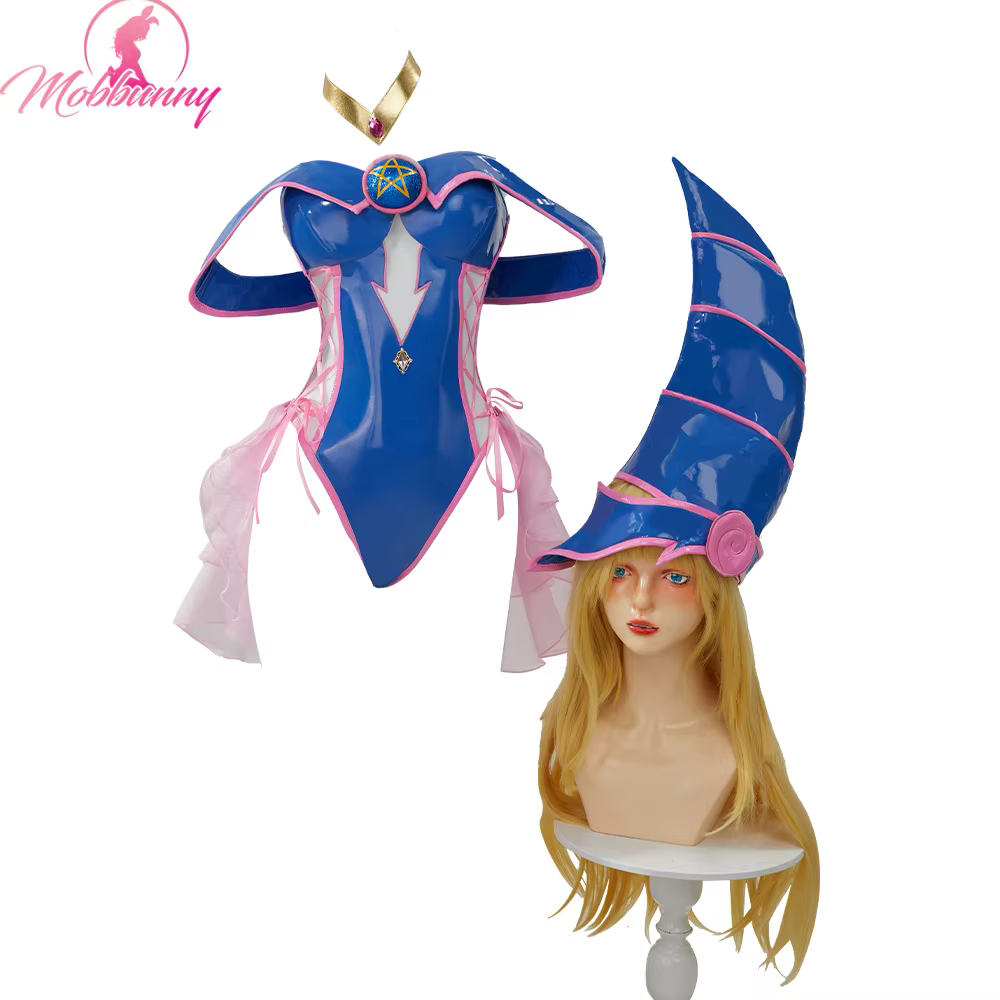 MOBBUNNY Donna Magic Girl Derivative Cosplay Lingerie Body Hollow senza spalline Body con lacci laterali con cappello - AliExpress 200000532