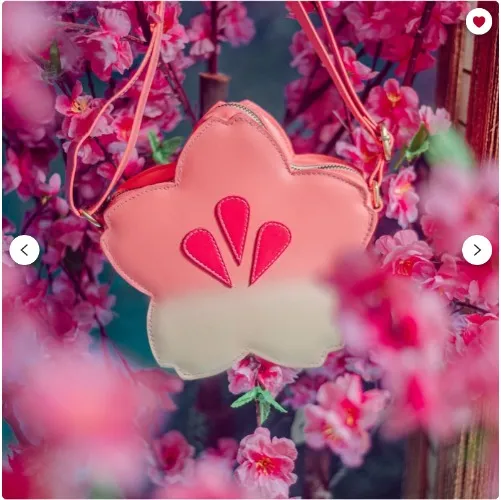 Handmade Cherry blossom Sakura Pochette Bag