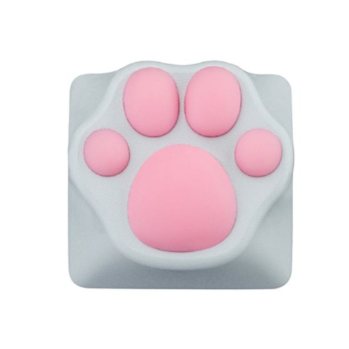 Silicone Cat Pawl Keycap - White