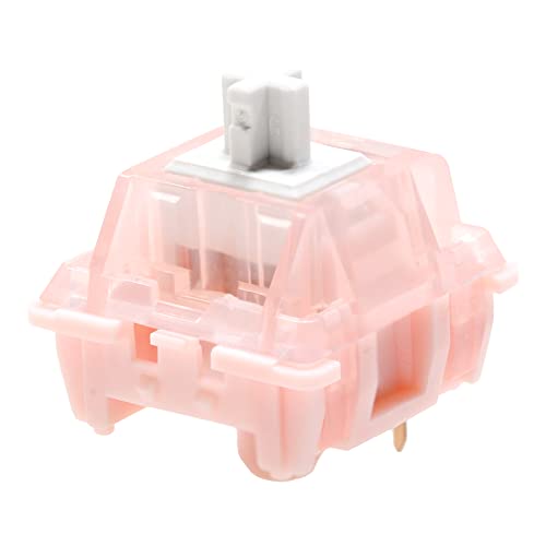 KPREPUBLIC CIY Sakura Switch Linear Switch 37g for Gaming Mechanical Keyboard Pink Factory Lubed 50M PC POK Nylon Long Spring(CIY Sakura Switch x90) - CIY Sakura Switch x90