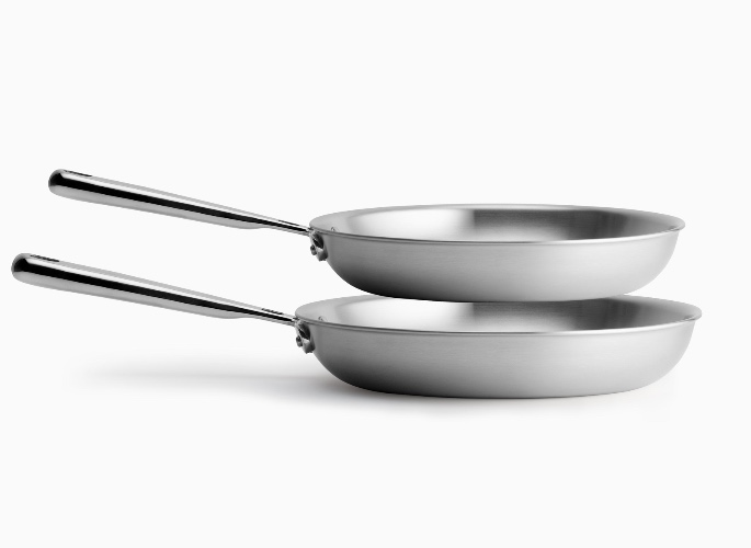 Stainless Steel Frying Pan | 10 + 12 INCH