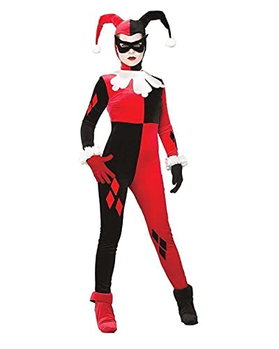 Rubie's Official DC Harley Quinn Jumpsuit, Ladies Costume Super Villain - M