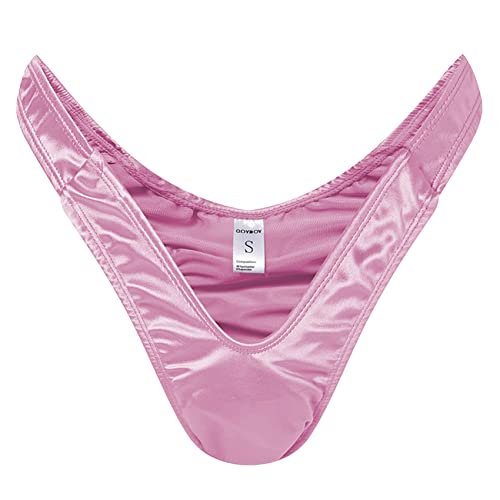 QOYDOY Thong Tucking Gaff Panties for Crossdressers Transgender Individuals Smooth Silky Hidden Gaff Shaping Brief - Pink - 3X-Large