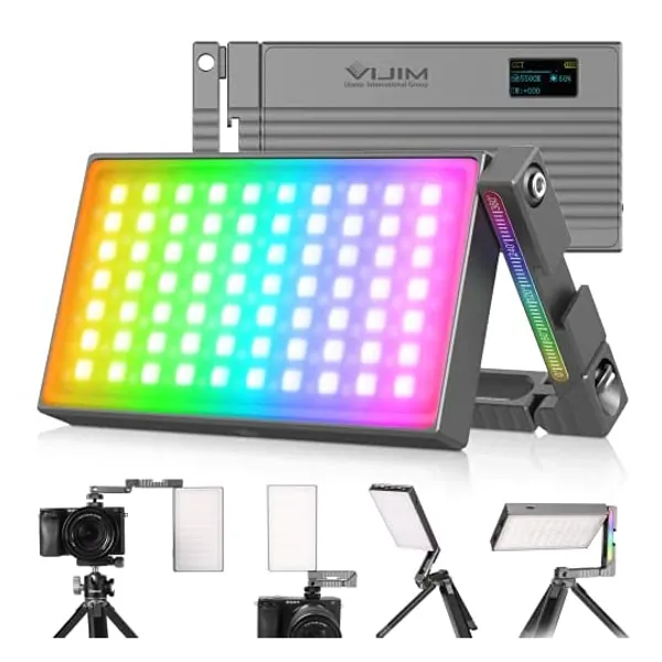 
                            ULANZI RGB Video Light, R70 LED Camera Light Panel Built-in 5000mAh Rechargeable Battery, CRI≥95 2700-8500K Dimmable Photography Lighting 360 Full Color 20 Light Effects Support Magnetic Attraction
                        