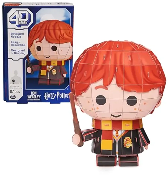 4D Build, Harry Potter Ron Weasley 3D Puzzle Model Kit 87 Pcs | Harry Potter Gifts Desk Decor | Building Toys | 3D Puzzles for Adults & Teens 12+
