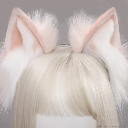 Womens Lolita Plush Hair Ornaments Animal Cat Ears Hair Halloween Party Hair Hoops Anime Cosplay Fancy Props