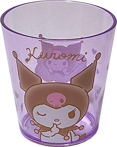 Sanrio Kuromi Plastic Cups 7.8 × 8.5 × 7.8 cm 260ml Dinnerware Drinkware Saucers Kitchen (Purple)