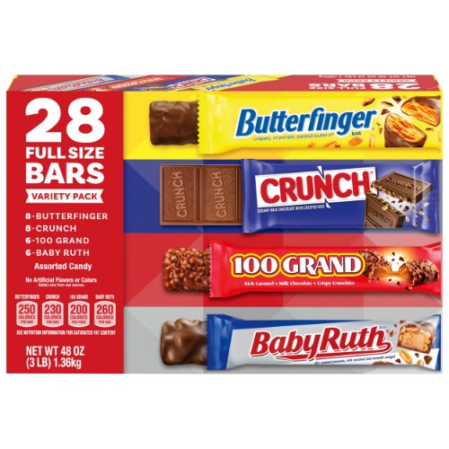 Full Size Chocolate Candy Bars, 28 Pack