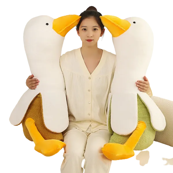 Fluffy Banana Duck Plushie (3 Colors, 3 Sizes)