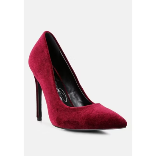 Janessa Velvet Stiletto Heel Pumps