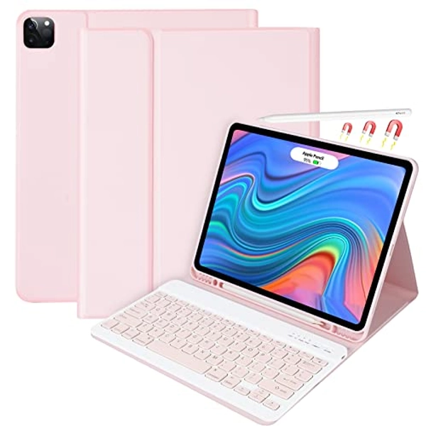 besky iPad Pro 12.9 inch 2022 Case with Keyboard,Keyboard Case(for 12.9-inch iPad Pro 6th/5th/4th/3rd Gen) with Smart Magic Wireless Keyboard-Bulit-in Pencil Holder-Auto Sleep/Wake Function