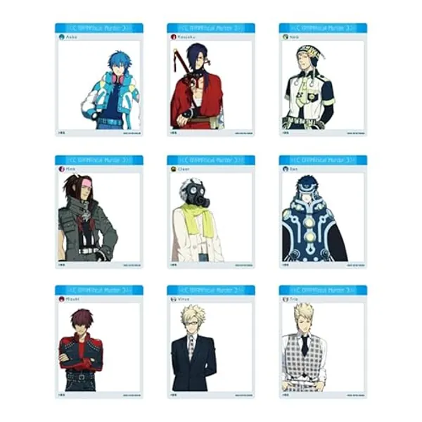 Dramatical Murder 01 [Official Illustration] Acrylic Cards, Box of 9