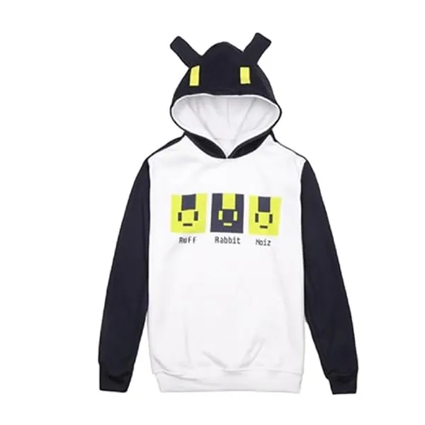 GK-O Anime Dramatical Murder DMMD Noiz Hoodie Cosplay Sweater Sweatshirt - Medium - White Navy