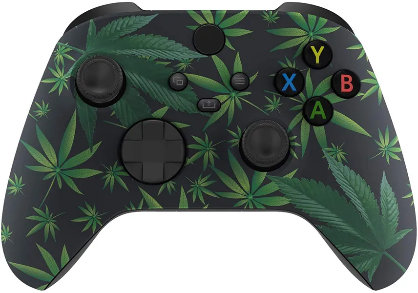 Wireless Controller for Microsoft Xbox Series X/S & Xbox One - Custom Soft Touch Feel - Custom Xbox Series X/S Controller (X/S Weeds) - X/S Weeds