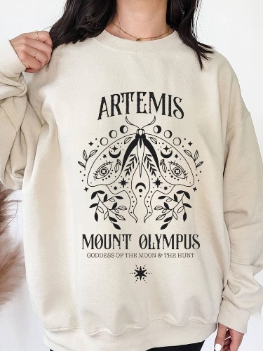Greek Mythology Artemis Pullover Crewneck Sweatshirt
