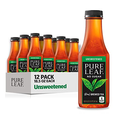 Pure Leaf Iced Tea, Unsweetened Black Tea, 18.5 Oz Bottles (12 Pack) - Unsweet Black Tea