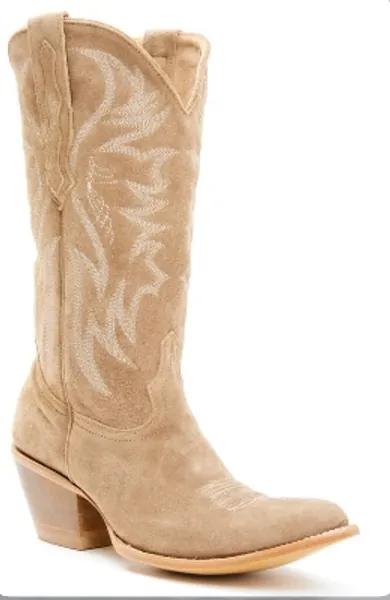 Charmed Life Tan Suede Western Boots - Snip Toe | Tan / 8 M
