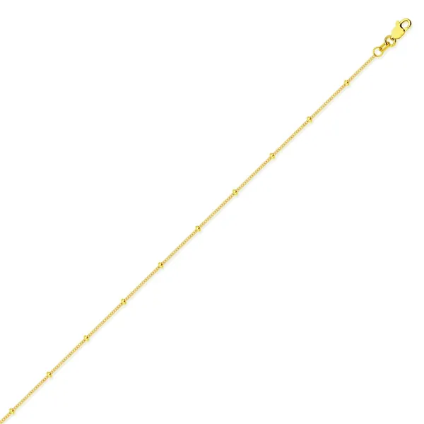 Gold Saturn Necklace - 14K Yellow Gold