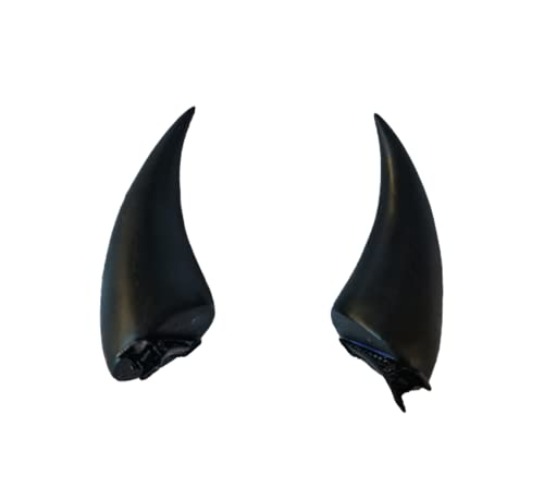 A Pair Bloody Bone Hairpin Edge clip Skull Butterfly Dark Gothic Bat Ear Devil Horns Costume Halloween Cartoon Hair Accessories (Black Devil Horns) - Black Devil Horns
