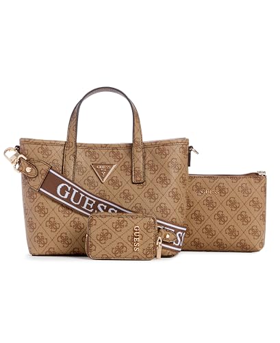 GUESS Women's Latona Mini Tote, Crossbody, One Size - Latte Logo