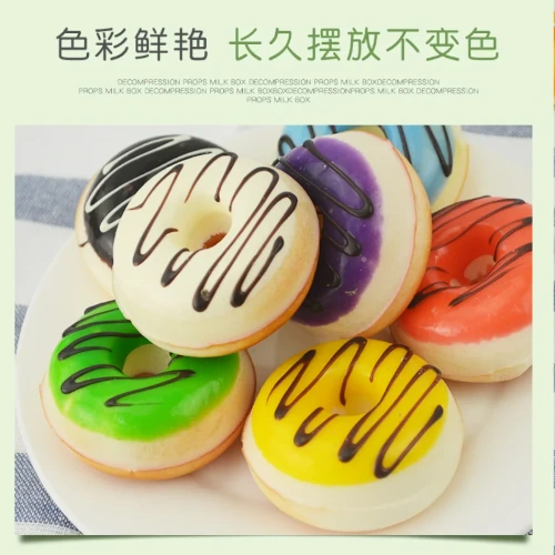 1pc symulacja kolorowe 5cm pączki chleb fałszywe ciasto zabawa ozdobny wisiorek powolne powracanie do kształtu zabawki fałszywe jedzenie Decor fotografia rekwizyty