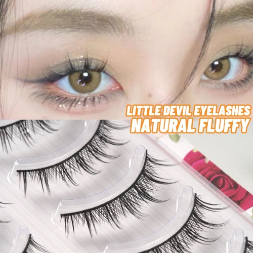 GROINNEYA 5 par 3D Faux rzęsy z norek naturalne długie miękkie sztuczne rzęsy delikatne premade rosyjski naturalne puszyste sztuczne rzęsy