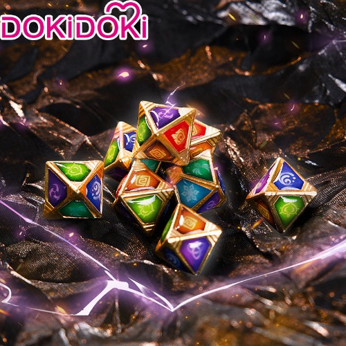 DokiDoki Game Genshin Impact Cosplay Genius Invokation TCG Dice Accessory