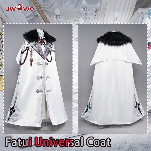 Uwowo Genshin Impact: Arlecchino/Dottore/Tartaglia/Sandrone/Columbina Fatui Harbingers Universal Coat Snezhnaya Cosplay | 【In Stock】Set A Coat：L