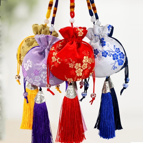 Temperament Sachet Fashion Retro Brocade Hanfu Accessories Car Hanging Decoration Portable Chinese Vintage Jewelry Storage Bags