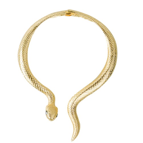 Holibanna Vintage Snake Choker Necklace Egyptian Golden Snake Necklace for Women