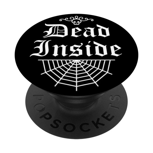 Dead Inside Pastel Goth Elegant Gothic Trendy Skull Web PopSockets PopGrip: Swappable Grip for Phones & Tablets