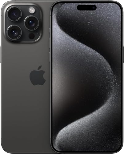 Apple iPhone 15 Pro Max, 256GB, Black Titanium - Unlocked (Renewed) - Black Titanium - 256GB