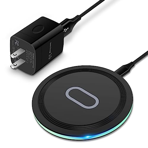 Wireless Charger Samsung Fast Charging Pad for Samsung Galaxy S24/S23 Ultra/S22/S21/Z Flip 6 5,15W Wireless Charging Station Charger Mat with QC Adapter for Google Pixel 8a 7a 8 7 Pro 6,iPhone 15 14