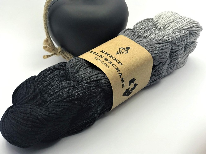 100% Natural Cotton Macrame - Smoky