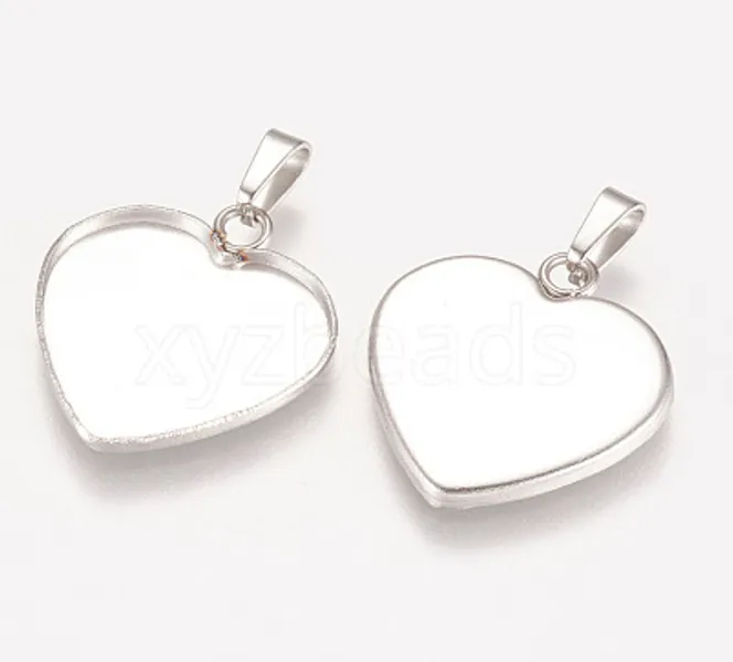 Wholesale 304 Stainless Steel Pendant Cabochon Settings  - xyzbeads.com
      