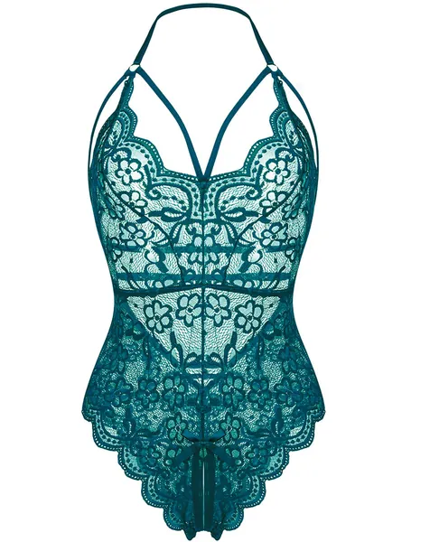 Ababoon Women Lingerie Bodysuit Lace Teddy Sleepwear One Piece Lingerie Babydoll Strappy Chemise V Neck Nightwear