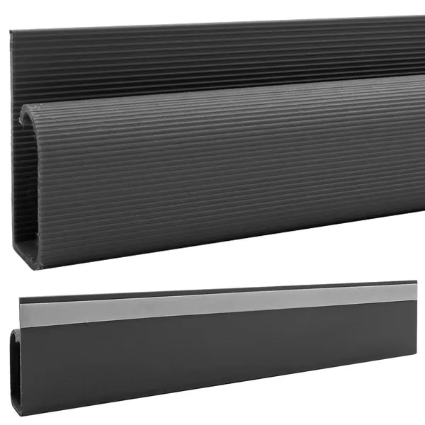 Electriduct Large J Channel Cable Raceway Self Adhesive Desk Cord Organizer and Wire Manager for Computer, Gaming and Entertainment Centers - Black - 48" (4 Feet) - Large 48" Raceway Black 1