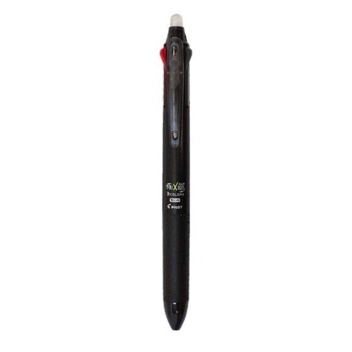 Japanese Pilot FriXion Erasable Tricolor Pen - Ink Black