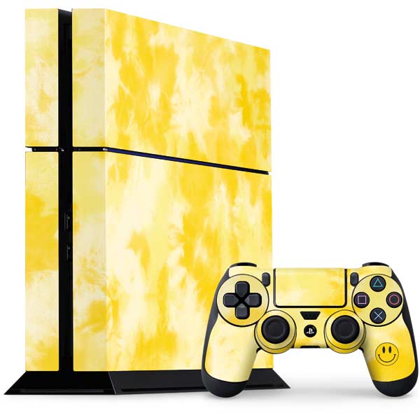 Yellow Tie Die PlayStation PS4 Skins - PS4 Slim Bundle