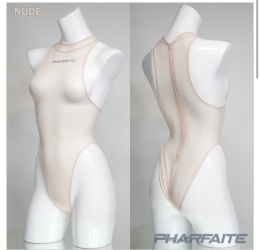 nude sheer swimsuit👀