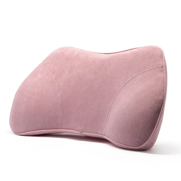 WENNEBIRD Model B Lumbar Support Pillow, Improve Posture While Sitting - Memory Foam and Ergonomic Design for Office/Computer Chair, Car, Gaming, Couch, Recliner - Pink - Pink