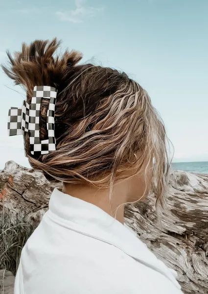 ISALINE CHECKERED HAIR CLIP