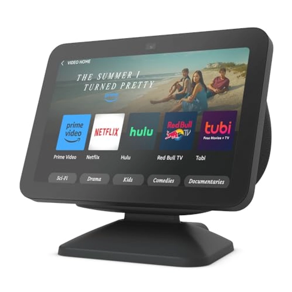 All-new Echo Show 8 (3rd Gen, 2023 release) with Adjustable Stand with USB-C Charging Port | Charcoal