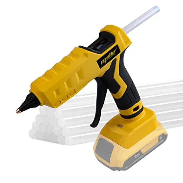 100W Cordless Hot Glue Gun for DeWalt 20V Max Lithium Battery (Battery NOT Included) with 20PCS Full Size Glue Sticks for Arts & Craft DIY Project & Festival Decoration - Tool ONLY