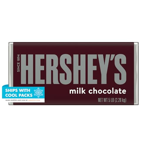 HERSHEY'S Milk Chocolate Candy Bar (5 pounds) | Giant | Gluten Free - Milk Chocolate - 5 Pound (Pack of 1)
