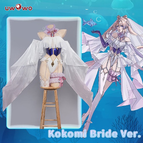 【In Stock】Exclusive Uwowo X Ailish: Genshin Impact Fanart Kokomi Bride Ver. Cosplay Costume | S