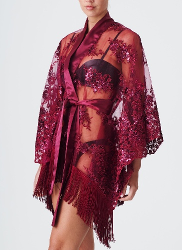 Lace Showgirl Robe by WILLIAM WILDE
