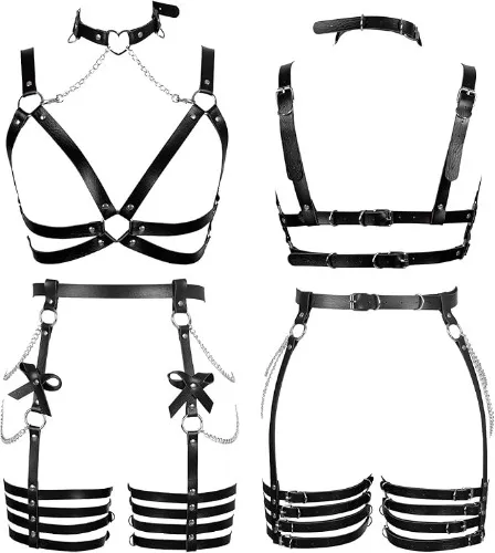 Leather Body Chain Outfit