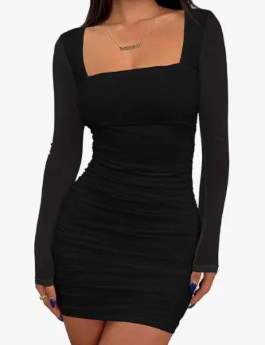 Minidress - Long Sleeve / Black