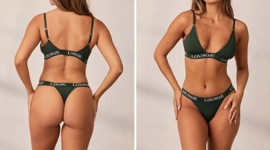 Lounge Lingerie Set - Bamboo Set / Pine Green